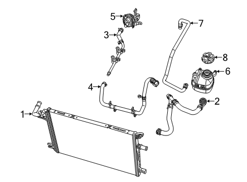 2020 Jeep Wrangler Connector Hose Diagram for 68280799AC