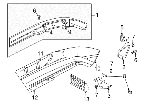 2001 Dodge Dakota Lower Cover Shield, Front Diagram for 55076409AB