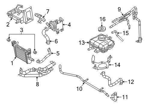 2018 Dodge Charger Reservoir Hose Diagram for 68259405AA