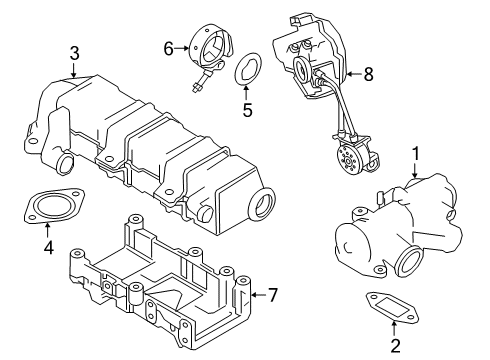 2025 Ram 2500 VALVE-EGR Diagram for 68733668AA