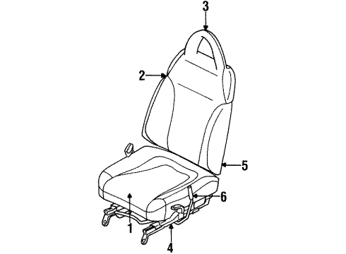 2001 Chrysler Prowler Seat Cushion Diagram for RV331AZAA