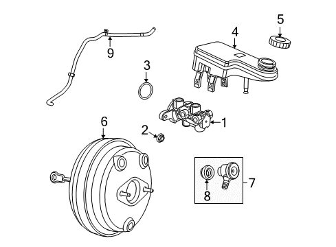 2010 Dodge Journey Master Cylinder Diagram for 68100294AB