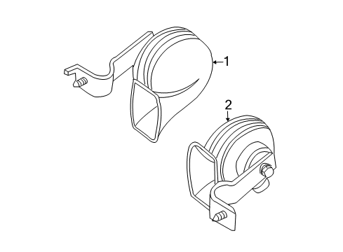 2005 Chrysler Pacifica High Note Horn Diagram for 4685968AE