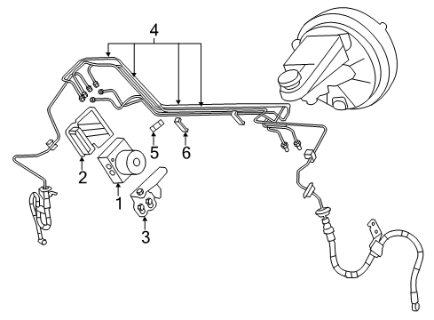 2009 Chrysler Sebring Brake Tube, Front Center Diagram for 5085568AE