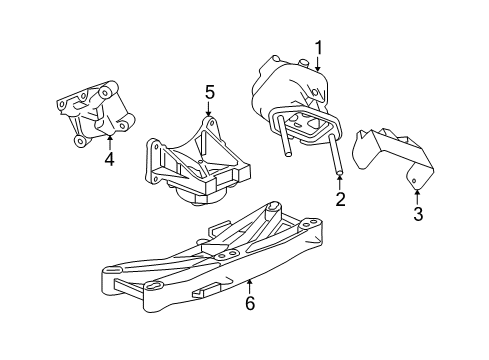 2010 Dodge Challenger Mount Bracket Diagram for 5180488AA