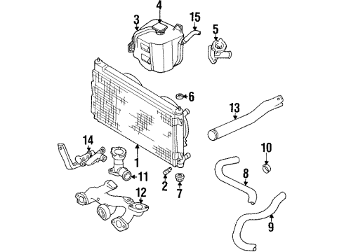 2000 Dodge Stratus Radiator & Components Diagram 2 - Thumbnail