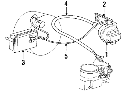 1997 Chrysler Town & Country Vacuum Harness Diagram for 4612722