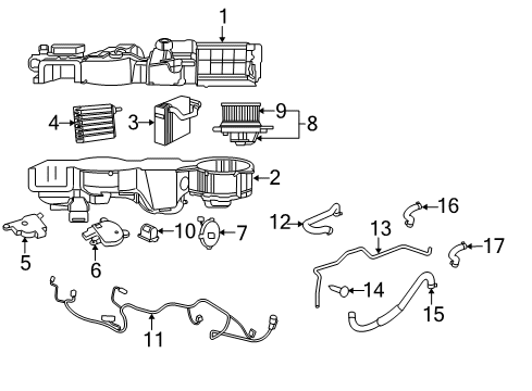 2002 Dodge Stratus Heater Hose Diagram for 4596704AE