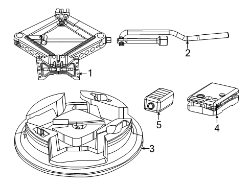 2018 Jeep Compass Storage Tray Diagram for 68376043AA