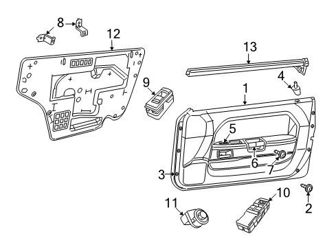 2014 Dodge Challenger Mirror Switch, Front Diagram for 56046631AA