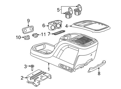 2019 Chrysler Pacifica Bin Diagram for 6EG66GTVAE