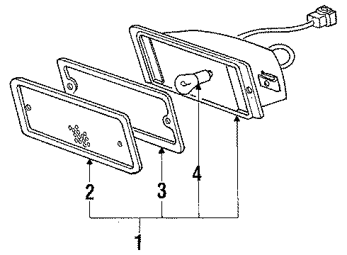 1984 Dodge Ram 50 Parking Lamp Diagram for MB283526
