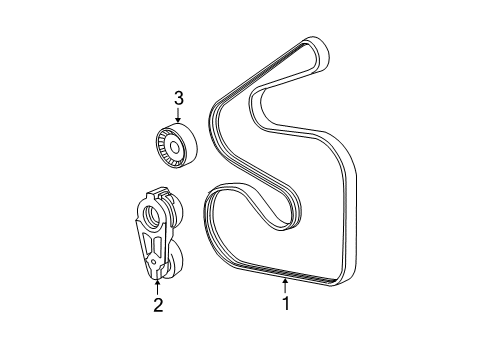 2010 Dodge Grand Caravan Belts & Pulleys - Belts Diagram 2 - Thumbnail