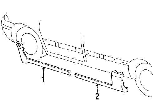 2000 Dodge Grand Caravan Front Molding, Dark Gray Diagram for SQ42HS5AB