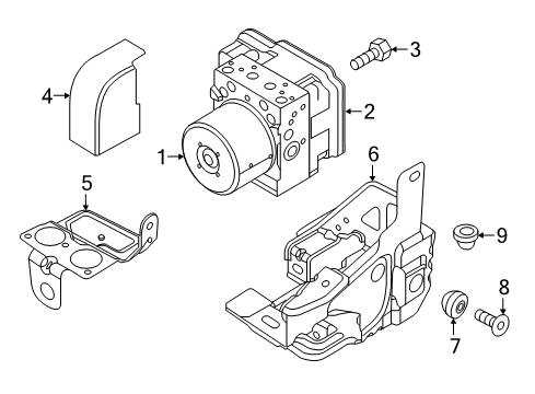 2020 Ram ProMaster City Mount Bracket Diagram for 68261728AA