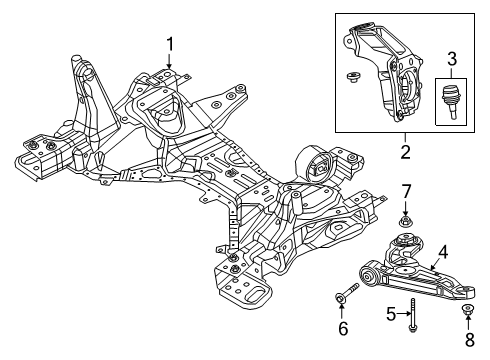 2021 Jeep Cherokee Lower Control Arm Bolt, Rear Diagram for 6512546AA