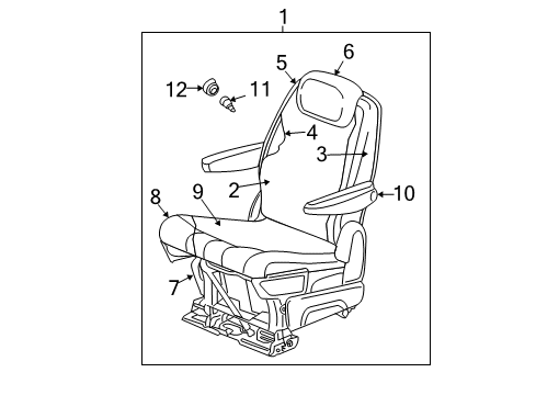 2009 Chrysler Town & Country Seat Assembly, Rear Diagram for 1CF541D5AA