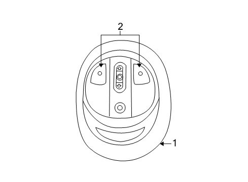 2001 Chrysler PT Cruiser Console Assembly, Upper Diagram for TB86MF1AH