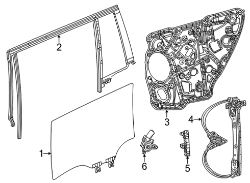 2023 Jeep Grand Cherokee L Carrier, Rear Passenger Side Diagram for 68499688AA