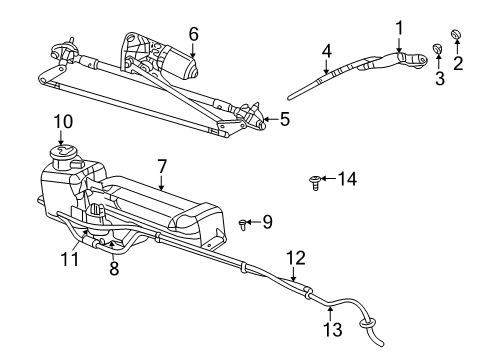 2006 Chrysler PT Cruiser Wiper Insert Diagram for 5018435AA