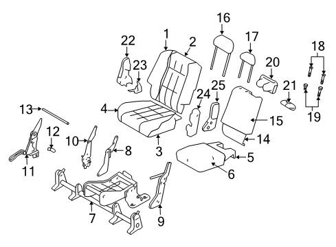 2009 Dodge Durango Center Cover, Rear Diagram for 1NK28ZJ3AA