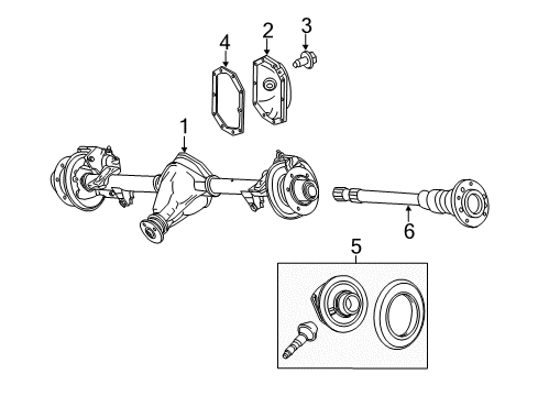 2008 Dodge Sprinter 2500 Differential Cover Bolt Diagram for 4862663AA