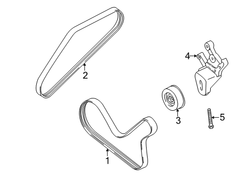 2001 Dodge Stratus Belts & Pulleys - Belts Diagram 4 - Thumbnail