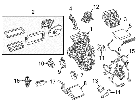 2023 Jeep Compass Heater Hose Diagram for 68444067AB