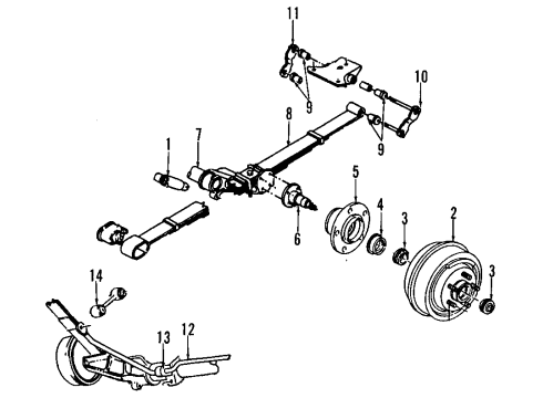 1992 Dodge Grand Caravan Spindle Diagram for 4228124