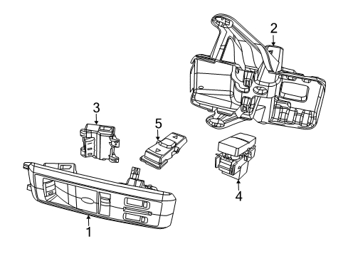 2011 Ram 3500 Overhead Console Diagram for 1MH98BD1AB