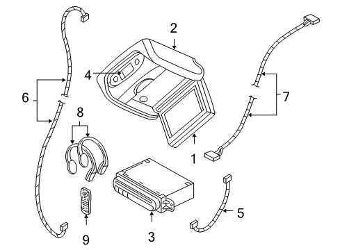2004 Dodge Caravan Monitor Diagram for 82208659