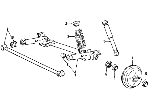 1989 Dodge Colt Wheel Bearing, Rear Outer Diagram for MB515922