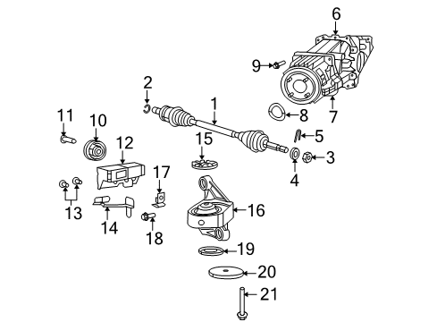 2011 Jeep Patriot Axle Assembly C-Clip, Front Diagram for 5189156AA