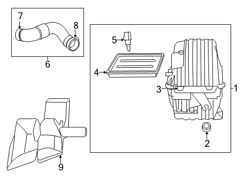 2009 Dodge Journey Air Duct Clamp Diagram for 6509263AA