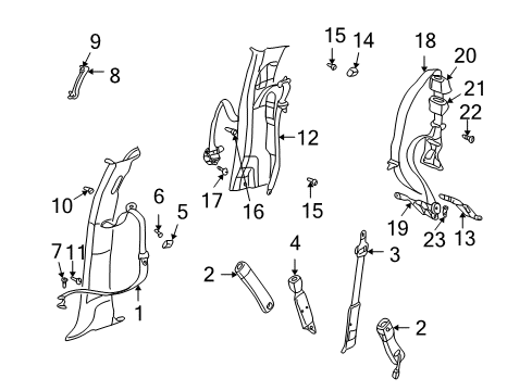 2005 Dodge Ram 1500 Adjuster Bolt, Front Upper Diagram for 6036591AA
