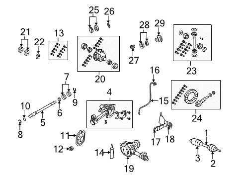 2011 Jeep Liberty Axle Shaft Assembly, Front Driver Side Diagram for 5189279AA