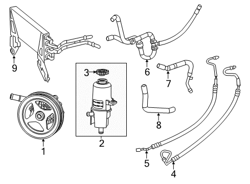 2014 Ram 2500 P/S Pump & Hoses Diagram 3 - Thumbnail