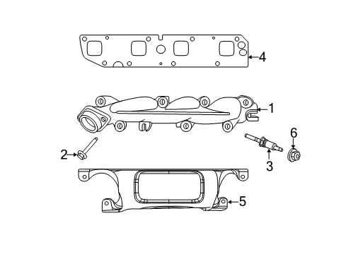 2013 Dodge Durango Manifold, Driver Side Diagram for 68045559BA