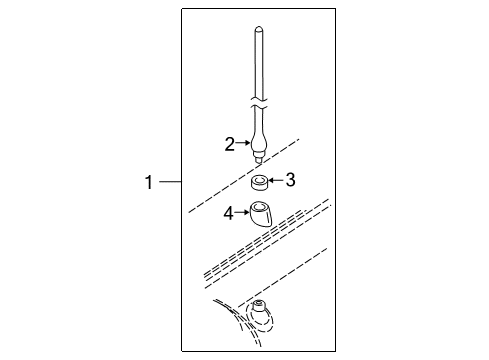 2004 Dodge Dakota Antenna Cable Diagram for 56043271AE