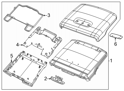 2025 Ram 1500 Liner Armrest Lid Diagram for 68523359AA