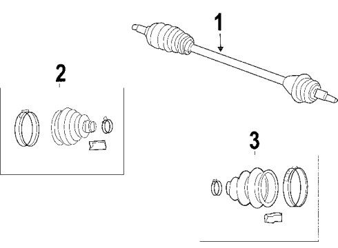 2006 Chrysler Pacifica Axle Assembly, Front Driver Side Diagram for 4641971AD