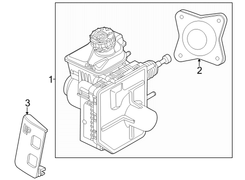 2024 Dodge Hornet ABS Control Unit Gasket Diagram for 68369880AA