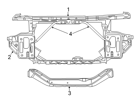 2014 Chrysler 200 Radiator Support Diagram