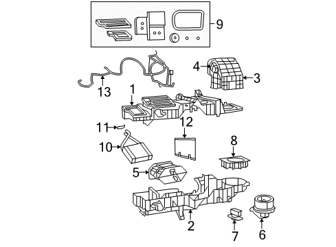 2008 Dodge Ram 2500 Baffle Diagram for 68019499AA