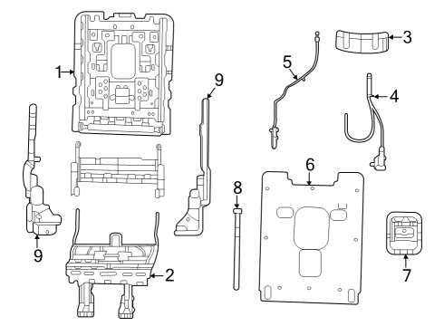 2021 Jeep Grand Cherokee L Shield - Seat Pivot Diagram for 6XV05SA5AB