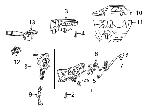 2019 Ram 2500 Intermediate Shaft, Lower Diagram for 5057596AB