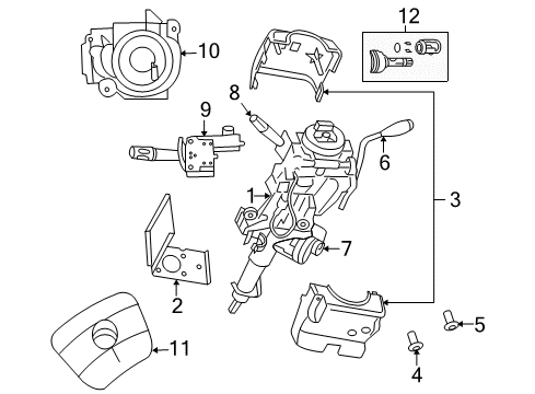 2008 Chrysler Aspen Shroud Diagram for 1GY08BD1AA