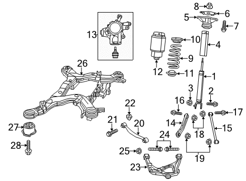 2011 Jeep Grand Cherokee Coil Spring, Rear Diagram for 68029663AD