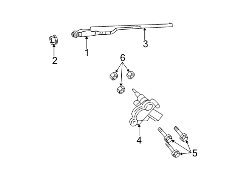 2001 Chrysler PT Cruiser Wiper Arm Diagram for 5018408AB