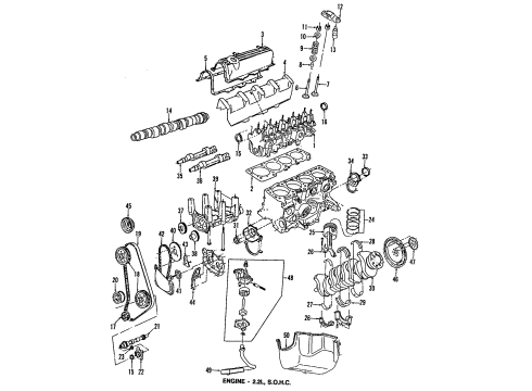 1986 Dodge Daytona Crankshaft Diagram for 4343423